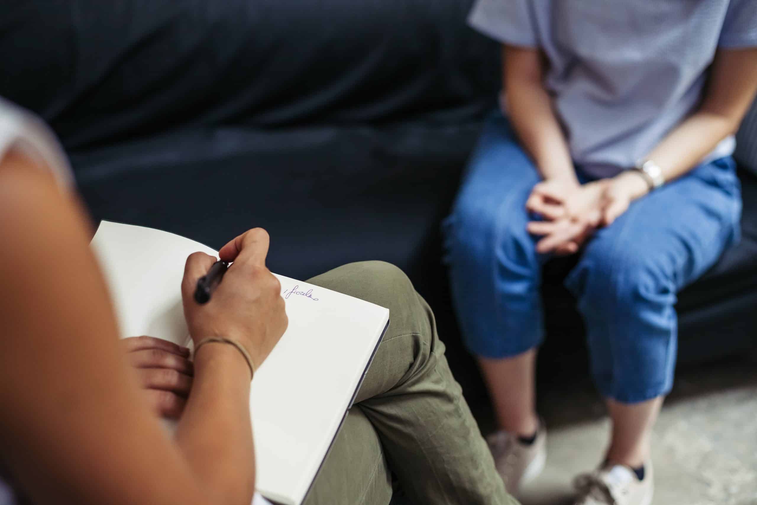 Person receiving help from a Spanish speaking therapist.