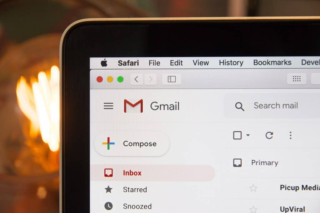 Gmail client on a Macbook.