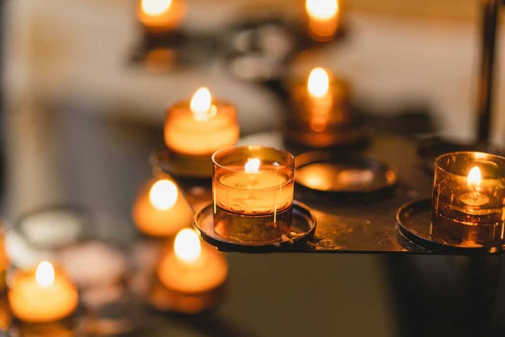Candles in a church
