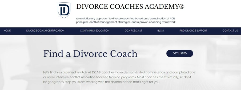 Divorce Coaches Academy Directory