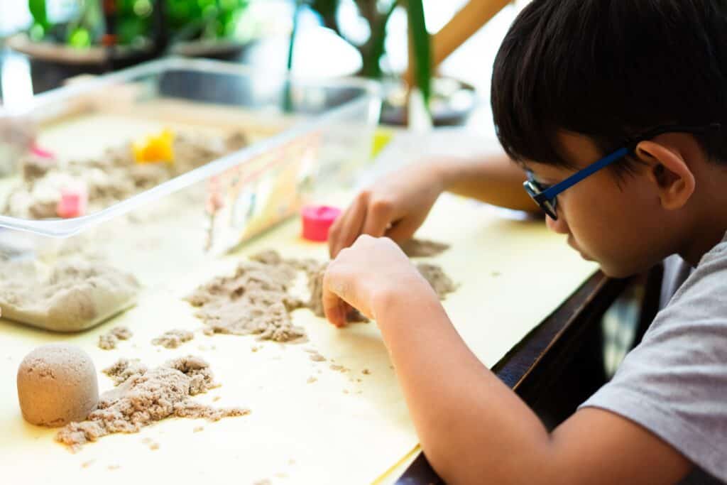 Sand art therapy